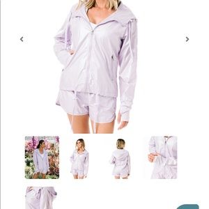 Zyia Lilac Bomber Shine Jacket, Size XXL, EUC